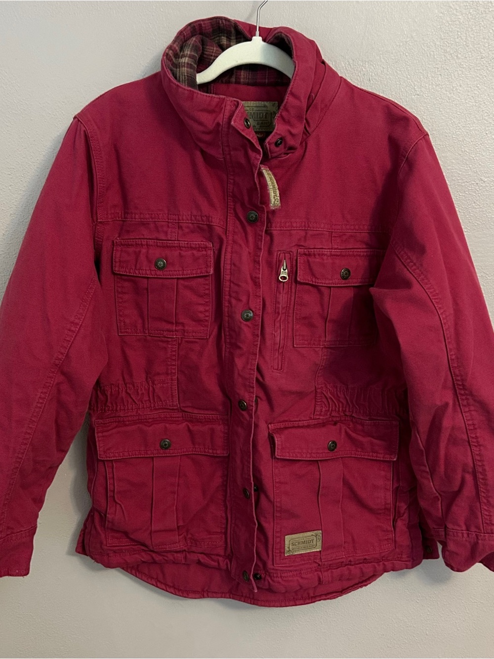 Burgundy workwear barn Jacket w/ pockets size small